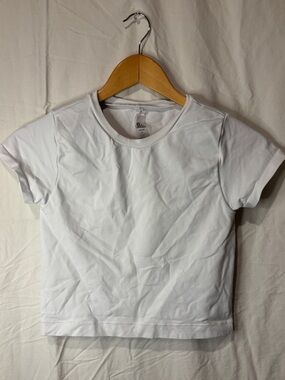 B.DY by Garage spandex tight fitted short sleeve in white